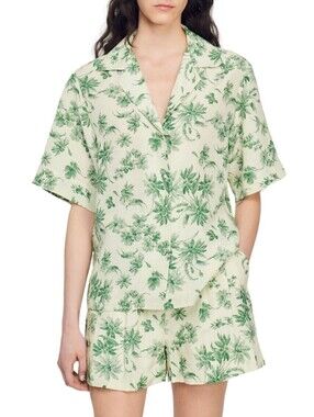 Sandro Loose Printed Shirt